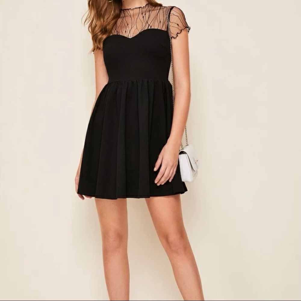 Sheer mesh dress